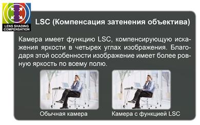 LSC - Lens Shadow Compensation (Режим компенсации затенения объектива)